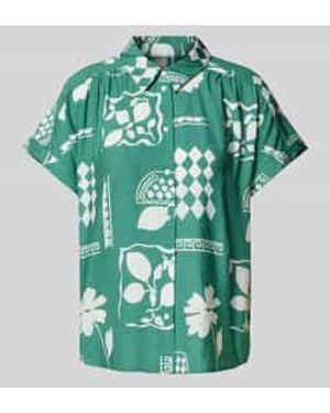 Ichi Regular Fit Blouse Van Viscosemix, Model 'Yetta' - Groen