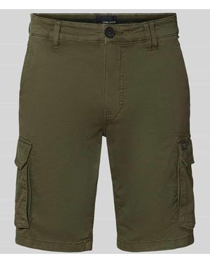 Blend Regular Fit Shorts mit Cargotaschen - Grün