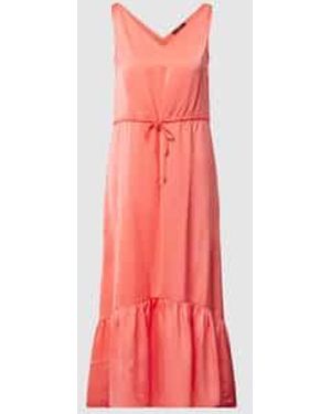 Zero Knielange Jurk Met V-Hals - Rood