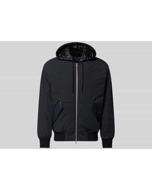Moose Knuckles Bomberjacke mit Daunen-Feder-Füllung - Schwarz