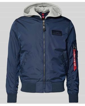 Alpha Industries Jacke Mit Label-Patch - Blau