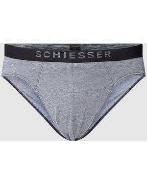 Schiesser Slip mit elastischem Bund - Grau