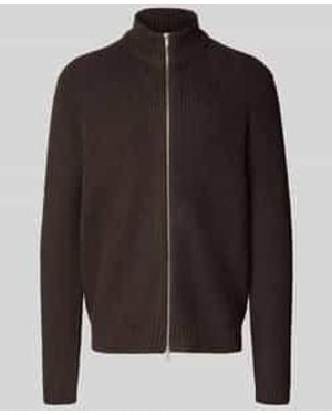 JAKE*S STUDIO MEN Gebreid Vest Met Opstaande Kraag - Zwart