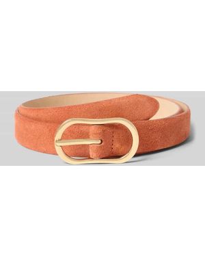 WEINMANN Gürtel aus echtem Rindsleder in Velours-Optik - Pink