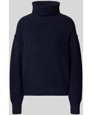 S.oliver Regular Fit Rollkragenpullover aus Baumwoll-Mix - Blau