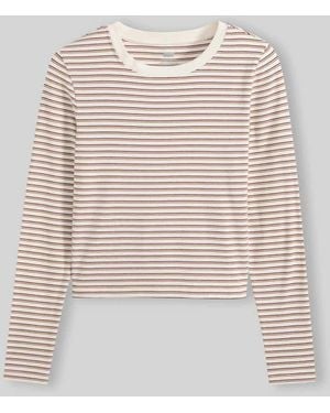 Levi's Slim Fit Langarmshirt aus Baumwoll-Mix - Natur