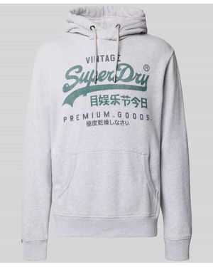 Superdry Hoodie mit Känguru-Tasche - Grau