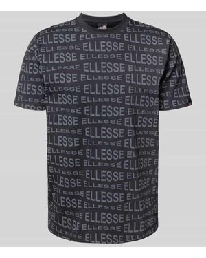 Ellesse T-Shirt mit Label-Prints Modell 'DISTORTA' - Blau