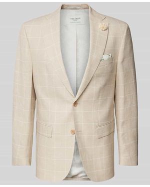 Carl Gross Regular Fit Anzugsakko aus hochwertigem Leinen-Mix Modell 'TANNON' - Natur