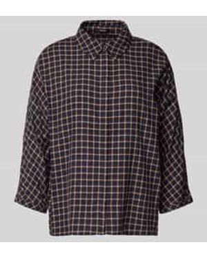 Opus Regular Fit Overhemdblouse Met 3/4-mouwen - Grijs