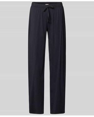 Hanro Pyjama-Hose mit elastischem Bund - Blau