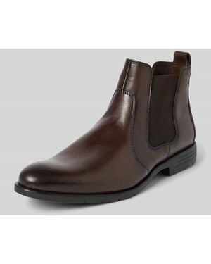 Lloyd Chelsea Boots aus Leder mit Zugschlaufe Modell 'EEZY' - Braun
