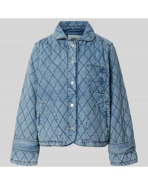 Lolly's Laundry Jeansjacke mit Steppnähten Modell 'Viola' - Blau