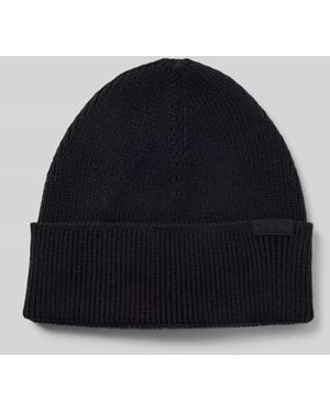 HUGO Beanie mit dezentem Logo-Detail Modell 'Xential' - Blau