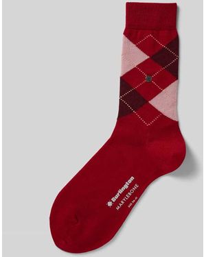 Burlington Socken aus Schurwoll-Mix Modell 'Marylebone' - Rot