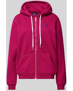 Polo Ralph Lauren Sweatjacke mit Logo-Stitching - Pink