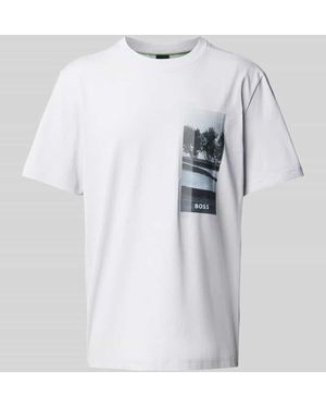 BOSS T-Shirt mit Motiv-Print - Weiß