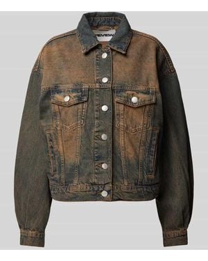 Review Jeansjacke mit Umlegekragen - Grün