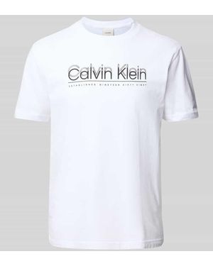 Calvin Klein T-Shirt mit Label-Print - Weiß