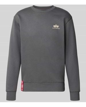 Alpha Industries Sweatshirt mit Label-Details - Grau