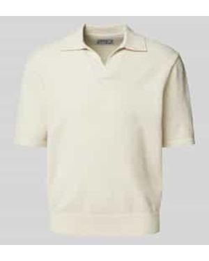 JAKE*S STUDIO MEN Poloshirt Met Structuurpatroon - Naturel