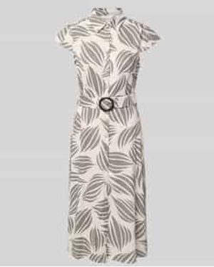 Apricot Midijurk Van Viscosemix Met Linnengehalte - Wit