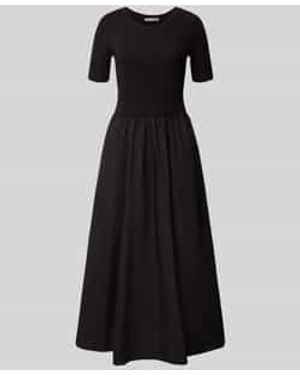 christian berg Midijurk Met Plissé-Look - Zwart