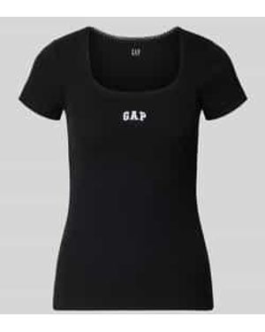 Gap T-Shirt Met Gestikt Logo - Zwart