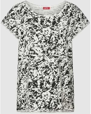 Esprit T-Shirt Mit Floralem Muster - Weiß