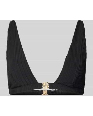 BOSS Bikini-Oberteil mit Logo-Detail Modell 'DOUBLE B TRIANGLE' - Schwarz