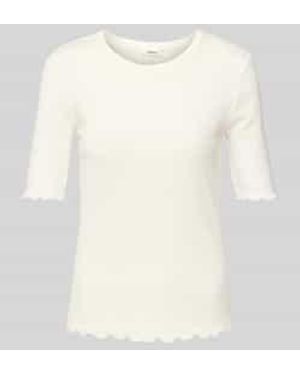 S.oliver Regular Fit Shirt Met Sierzoom - Naturel