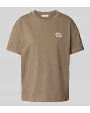 Marc O' Polo T-shirt Met Labelstitching - Naturel