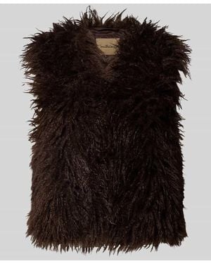 Smith & Soul Regular Fit Weste aus Kunstfell - Schwarz