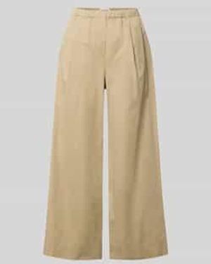 Weekend by Maxmara Wijde Broek Van Puur Katoen - Naturel