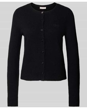 Liu Jo Cardigan Mit Label-Stitching - Blau