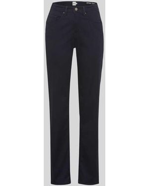 Brax Body Fit Gerade Hose aus Lyocell-Mix mit Modal-Baumwoll-Anteil Modell 'CAROLA' - Schwarz