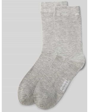 Camano Socken Mit Label-Detail Modell 'Silky Feel' - Grau