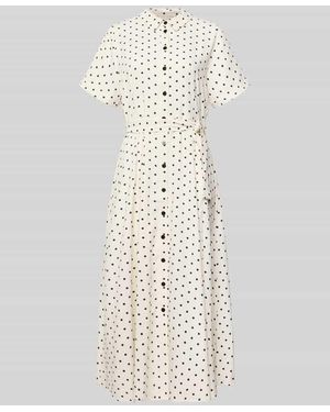 Lolly's Laundry Hemdblusenkleid mit Bindegürtel Modell 'BlakeLL' - Weiß