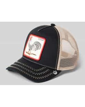 Goorin Bros Trucker-Pet Met Motiefbadge, Model 'The Cock' - Zwart