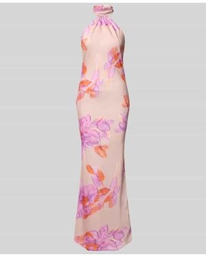 Swing Abendkleid mit tiefem Rückenausschnitt - Pink