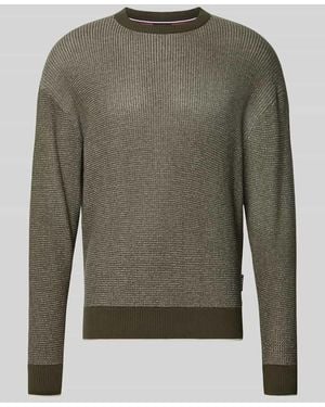 Hechter Paris Regular Fit Strickpullover aus reiner Baumwolle - Grün