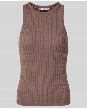 Tommy Hilfiger Slim Fit Pullunder aus reiner Baumwolle - Braun