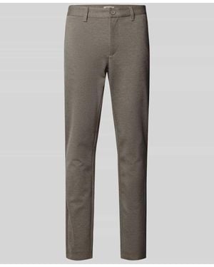 Only & Sons Slim Fit Chino aus Viskose-Mix Modell 'MARK' - Grau