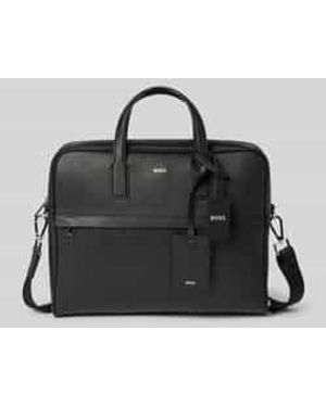 BOSS Laptoptas Met Applicaties, Model 'Zair' - Zwart