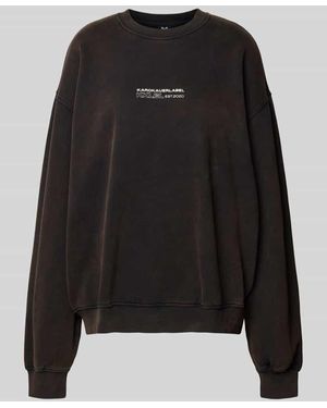 Karo Kauer Oversized Sweatshirt mit Rundhalsausschnitt Modell 'Legacy' - Schwarz