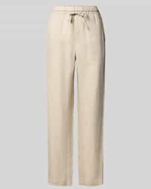 Ecoalf Regular Fit Linnen Broek Met Tunnelkoord - Naturel