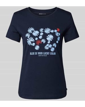 Tom Tailor Regular Fit T-Shirt Aus Reiner Baumwolle - Blau