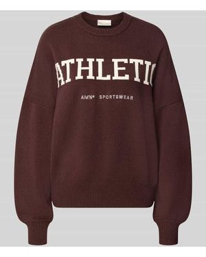Aim'n Oversized Strickpullover aus Viskose-Mix - Braun