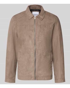 Jack & Jones Regular Fit Jacke mit Umlegekragen Modell 'Dylan' - Braun