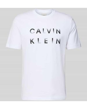 Calvin Klein T-Shirt mit Label-Print - Mehrfarbig